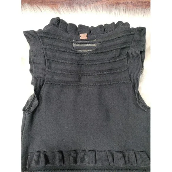 NWT For Love and Lemons Knitz Black knit dress With Sheer Accents S - Picture 12 of 15